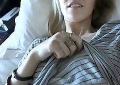 Rachel James takes the stiff stiffy for a creampie