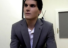 Fancy young man throated during a casting