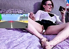 Hot Trans Hotty Kegal Training with a phone game PiP