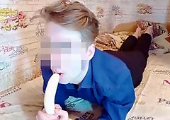 Instructional video on devouring banana (blowjob, deepthroat)