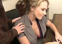 Gorgeous golden-haired mother i'd like to fuck takes dong in the office