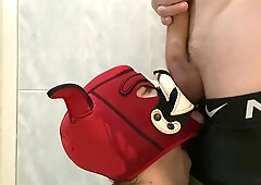 Top Pissing On Face And Fucking Her Puppy In Mouth