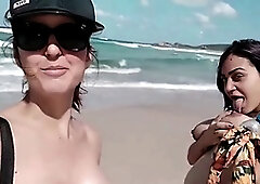 She deep throats my bone in public at the beach