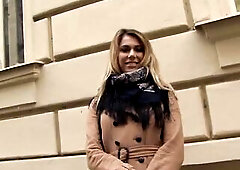 Ani Blackfox Takes On Four Dicks For double penetration And A Mouthful