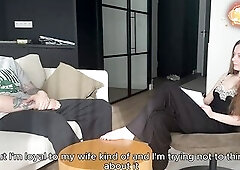 Cheated on my wife with a redheaded angel psychologist, cumming all over her large melons.