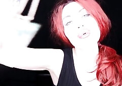 Redhead Italian headmistress in ebony boots humiliates u and talks indecent.