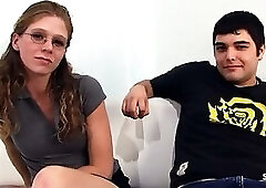 Loser Cuckold BF watch his Ginger Nerd Girlfriend have Sexy with BBC