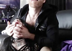 Submissive dumb teen slut Violette Black deepthroathed & humiliated