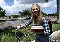 Bubble butt blonde Lily Rader getting fucked on all fours