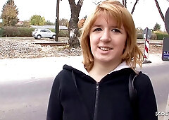 Timid Ugly German Dorm Teen Pickup & Fuck By Old Guy