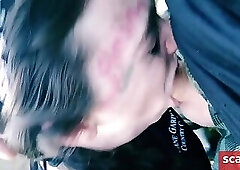 Mountain-side Public Facefuck with a Kinky Couple