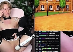 Dirty Blonde bares and toys her small grunt