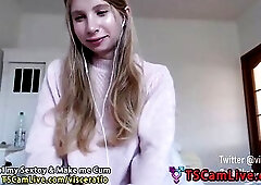 Astounding hawt golden-haired HeShe Visceratio sharing her shaggy butt and knob on cam, second part