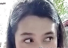 Sexy pinay tranny DaniTheCutie flashes her tits in public and her ass inside the restroom