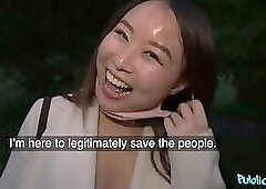 Public Agent - Cute Asian Yiming Curiosity Wants White Cock Real Bad