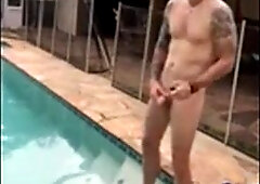 Married Otter Milks Off Over The Pool While Smoking