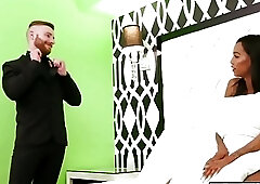 Big cock ebony shemale Dazia Kockdazian barebacking her guy