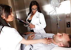 Good girl with round bottom Marta La Croft is riding on a long dick