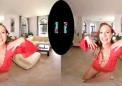 VRHUSH hot brunette Tina Kay takes your cock in VR