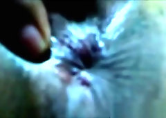 Shy Shemale Releases Loads of Thick Cum