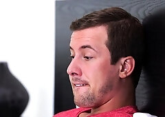 Sexy blonde teen blowjob and gangbanged then creampied