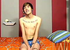 Slim twink Nick Simpson has a surprisingly large boner