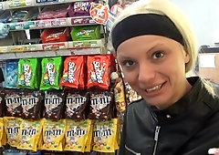 An innocent young blonde is getting nicely penetrated in the cowgirl pose