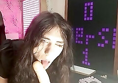 Licking your dick like its lollipop