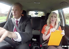 Bosomy Driving Milf In Lingerie Fucked In Car Outdoor