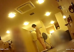 Japanese Public Bathroom Changeroom - Asian moms with natural tits showering