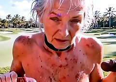 Homeless granny found on golf course gangbanged