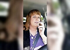 Enjoying a cigarette on my way to having a great time