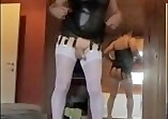 white stockings striptease