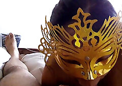 Blowjob from Gloria to Paco with cumshot in the mouth