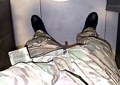 Gay german daddy, public toilet, edging