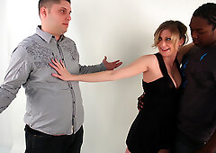 Blonde Housewife Lya Pink Is Blacked Right in Front of Her Cuckold