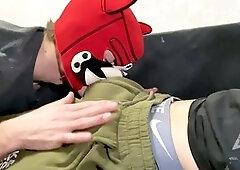 Good boy Simadeni goes deep on his friend's thick uncut cock