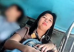 Curvy mature Asian lady voyeur upskirt in a public place