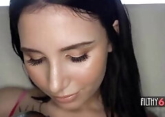 Sexy playgirl suck penis in the shower