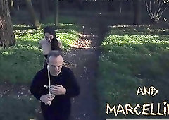 Arwen Gold BDSM session with sex toys and hard whipping