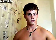 Shredded Lincoln Hawk jerking his perfect cock