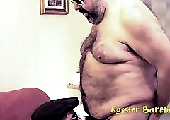 Swallowing chubby's cum