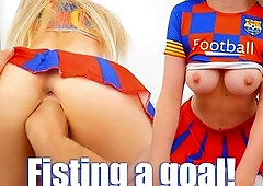 Wicked Football Cheerleader Implores for Creampie - POV Fisting & Coarse Screw