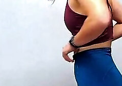 compilations of my cousin changing for gym showing her lovely natural tits