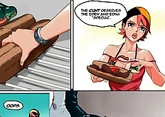 Wet and messy, loud moan