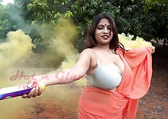 Bong Beauty _ Model Rupa _ Orange Saree Act _ Episode 5 _ Love Current ( 1080 X 1080 ) - Asian