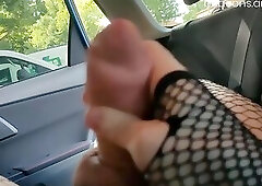 Risky flashing masturbating for strangers