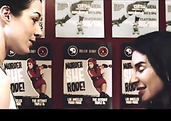 3 breathtaking lesbian babes are making love in the locker room, during the time that no one is watching 'em