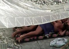 Public Outdoor Sex On The Beach By Private Couple