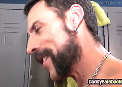 Locker apartment DILFS bang Latino 21yo butt in public place 3way